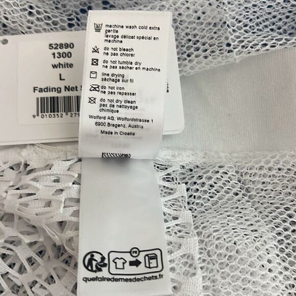NWT Wolford Fading Net Skirt White L - Picture 16 of 16
